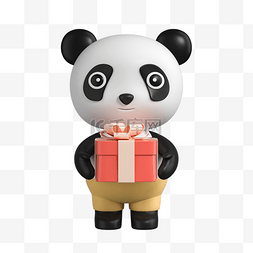 3D立体熊猫动物