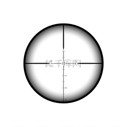 望远镜矢量图片_狙击手瞄准镜瞄准镜步枪目标的十