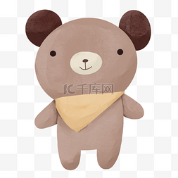 泰迪熊棕色围脖毛绒玩具