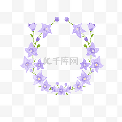 紫色花草边框