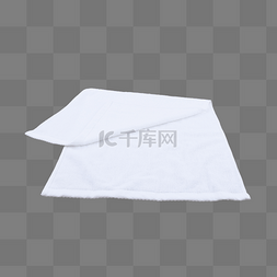 白色毛巾图片_织物纯棉柔软卫生白色毛巾