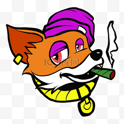 狐狸波普风格烟雾