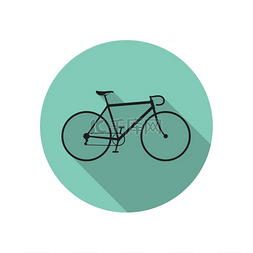 体育运动标志设计图片_自行车矢量图标。