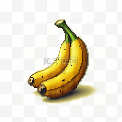 像素风卡通水果香蕉免抠元素
