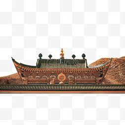 甘南建筑图片_拉卜楞寺的建筑顶部