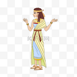 埃及皇后黄色卡通人物