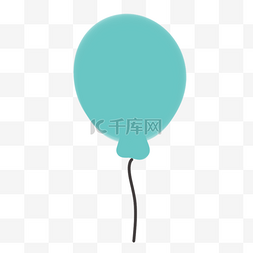 绿马玩偶图片_淡蓝色气球抽象线条动物涂鸦