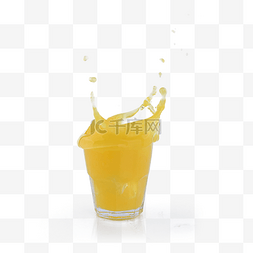 橙色果汁液体飞溅图片_橙汁食物飞溅新鲜饮料