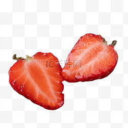 切开草莓水果图片_水果草莓