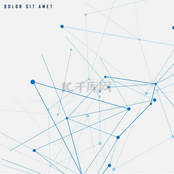 线上背景图片_连接抽象图案与重叠线上的点。