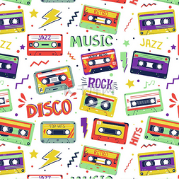流行音乐背景图片_盒式磁带模式90年代80年代和70年代