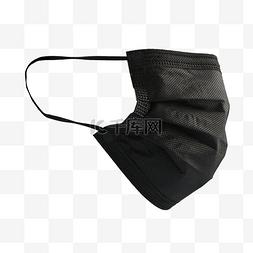 防护口罩图片_黑色时尚服装防护口罩
