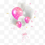 派对3d生日庆祝气球束