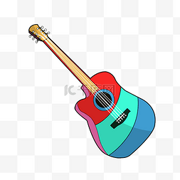 彩色乐器图片_涂鸦乐器吉他