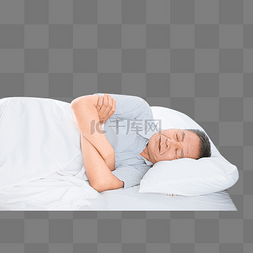 床上睡眠图片_老人床上休息