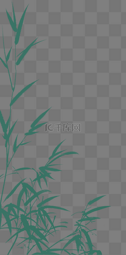 竹叶图片_国潮风竹子竹叶翠绿