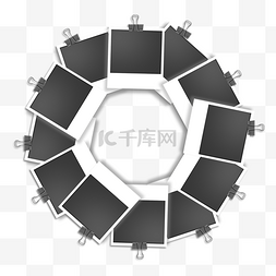 照片夹子边框图片_宝丽来相框圆形边框夹子