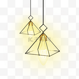 家具吊灯三角形立体