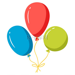 彩色气球的插图。