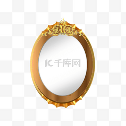 金色欧式花纹镜子