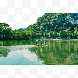绿水青山湖景风光旅游