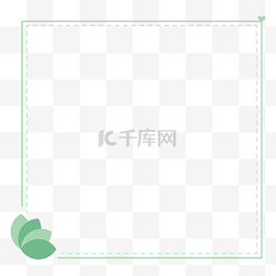 叶子边框ai图片_清新柔色小叶子文本框