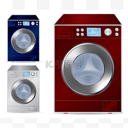 加载按钮图片_全自动洗衣机-向量说明