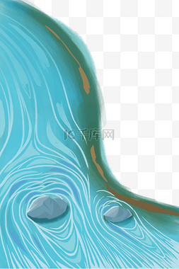 河水蓝色图片_蓝色小河河水