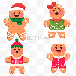 姜姜甜品图片_圣诞卡通姜饼人节日装饰