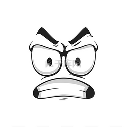 愤怒图标图片_脾气暴躁的表情符号，愤怒或愤怒