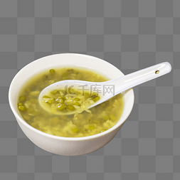 块菌绿豆图片_大暑和小暑的夏天清凉绿豆汤汤匙