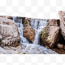 景观水流图片_公园假山石瀑布