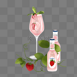 夏日草莓水果饮料