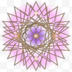 曼陀罗几何神秘光效创意抽象