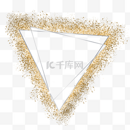 金粉装饰抽象三角形边框