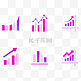 时尚渐变商务数据分析图标
