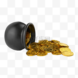 经济金币图片_经济金币黄金陶罐