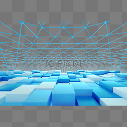 立体空间png图片_商务科技立体空间透视科幻高科技