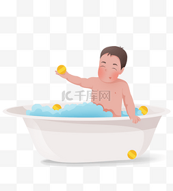 儿童洗漱图片_洗澡沐浴洗护用品人物