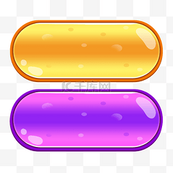 果冻质感图片_游戏果冻按钮标题框