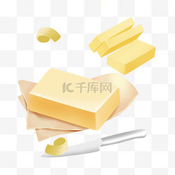 黄油写实乳制品食物