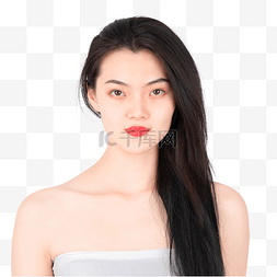 黑发美女图片_美发长发美女