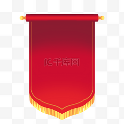 中国传统装饰素材图片_新年红色锦旗吊旗装饰
