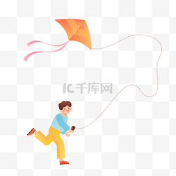 禁止放风筝标志图片_春季男孩放风筝