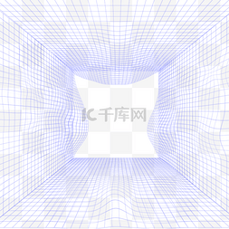 空间科技立体图片_立体空间透视线条网格