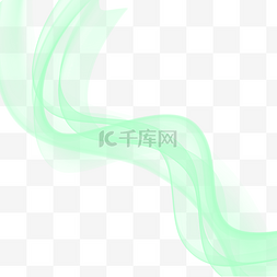 浅绿色半透明丝带飘带