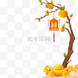 中国风古风传统节日灯笼桔树