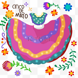 女孩传统服装图片_西班牙舞蹈礼服Cinco de Mayo