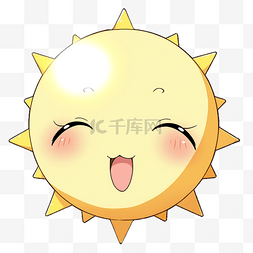手绘微笑太阳图片_可爱卡通涂鸦元素微笑太阳