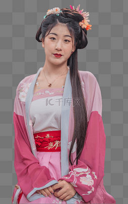 古风桃花园图片_汉服美女仙女